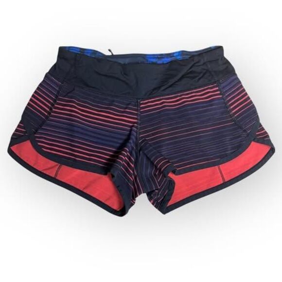 Lululemon Run: Speed Short 4-Way Stretch – Twisted Dune Alarming Black – Size 2 - Picture 1 of 10